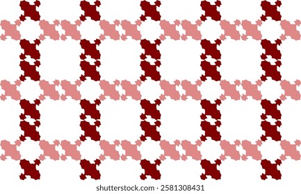 Seamless pattern of Plus sign red and pink line crossed into diamond grid fence repeat pattern, replete image, design for fabric printing