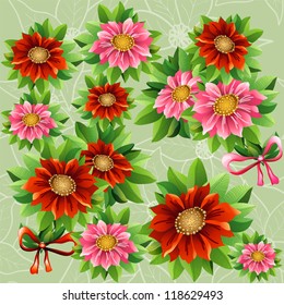 Seamless pattern with poinsettia