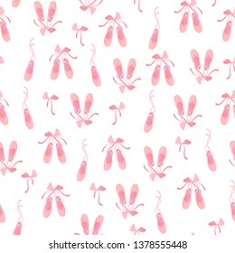 A seamless pattern with pointe shoes.