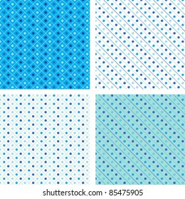 Seamless pattern pois blue