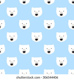 seamless pattern, polar bear vector art  background design for fabric and decor