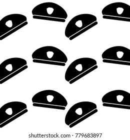 seamless pattern police hat uniform accessory