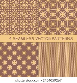 Seamless pattern with polka dot circles vector artistic print for textile paper decor wallpaper background endless creative art 