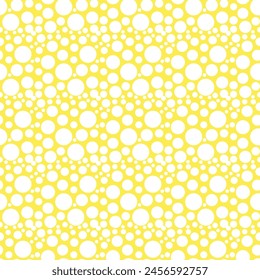 Seamless pattern with polka dot circles vector artistic print for textile paper decor wallpaper background endless creative art 