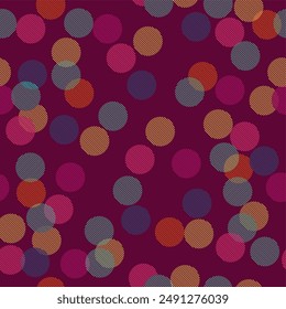 Seamless pattern with polka dot circles vector artistic print for textile paper decor wallpaper background endless creative art	
