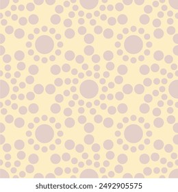 Seamless pattern with polka dot circles vector artistic print for textile paper decor wallpaper background endless creative art	
