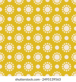 Seamless pattern with polka dot circles vector artistic print for textile paper decor wallpaper background endless creative art	
