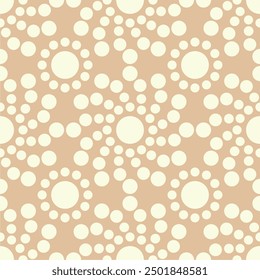 Seamless pattern with polka dot circles vector artistic print for textile paper decor wallpaper background endless creative art	
