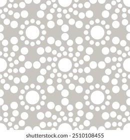 Seamless pattern with polka dot circles vector artistic print for textile paper decor wallpaper background endless creative art	