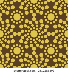 Seamless pattern with polka dot circles vector artistic print for textile paper decor wallpaper background endless creative art	
