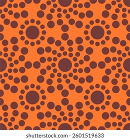Seamless pattern with polka dot circles vector artistic print for textile paper decor wallpaper background endless creative art	
