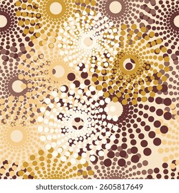 Seamless pattern with polka dot circles vector artistic print for textile paper decor wallpaper background endless creative art	
