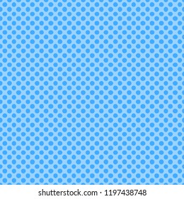 Seamless pattern. Polka dot . Dotted background with circles, dots, rounds Fabric design. Vector illustration. Beautiful shades of blue.