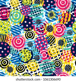 Seamless pattern, polka dot fabric, wallpaper, vector.