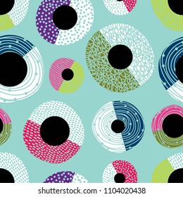 Seamless pattern, polka dot fabric, wallpaper, vector.
