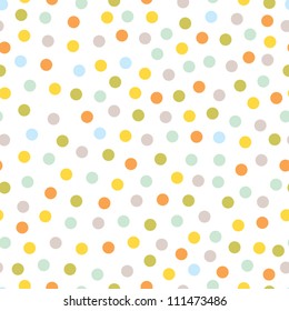 Seamless pattern, polka dot fabric, wallpaper, vector