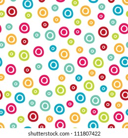 Seamless pattern, polka dot fabric, wallpaper, vector.