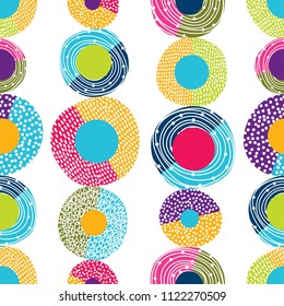 Seamless pattern, polka dot fabric, wallpaper, vector.
