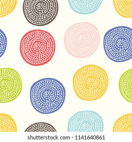 Seamless pattern, polka dot fabric, wallpaper, vector.