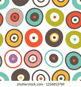 Seamless pattern, polka dot fabric, wallpaper, vector.