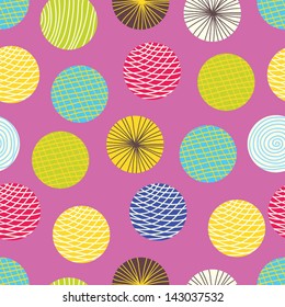 Seamless pattern, polka dot fabric, wallpaper, vector