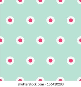 Seamless pattern, polka dot fabric, wallpaper, vector.