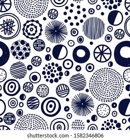Seamless pattern, polka dot fabric, wallpaper, vector. Cheerful polka dot vector seamless pattern. Can be used in textile industry, paper, background, scrapbooking.