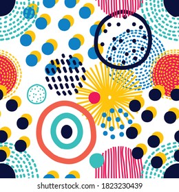 Seamless pattern, polka dot fabric, wallpaper, vector. Can be used in textile industry, paper, background, scrapbooking.