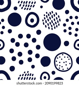 Seamless pattern, polka dot fabric, wallpaper, vector. Can be used in textile industry, paper, background, scrapbooking.