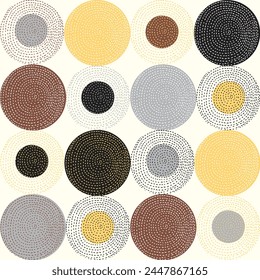 Seamless pattern, polka dot fabric, wallpaper, vector. Cheerful polka dot vector seamless pattern. Can be used in textile industry, paper, background, scrapbooking.