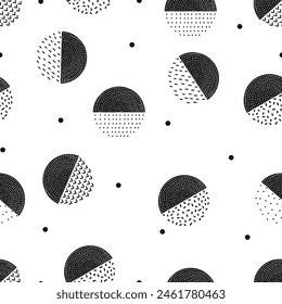Seamless pattern, polka dot fabric, wallpaper, vector. Cheerful polka dot vector seamless pattern. Can be used in textile industry, paper, background, scrapbooking.