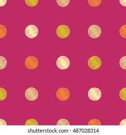 Seamless pattern, polka dot fabric, wallpaper, vector. Seamless pattern can be used for wallpaper, pattern fills, web page background, surface textures. Print. Cloth design, wallpaper.