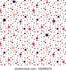 Seamless pattern, polka dot fabric, wallpaper, vector.