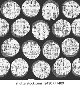 Seamless pattern with polka dot ornament.round shaped texture. Print for textile, wallpaper.Trendy scribble circle shapes of lines seamless pattern design.simple black,white shadow effect polka dot.