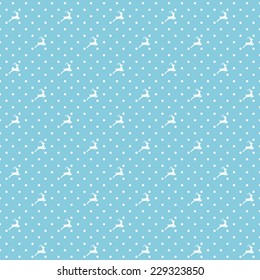 Seamless Pattern With Polka dot / snowflake & reindeer pattern in vector / Christmas backgrounds with polka dot and reindeer for design fabric,backgrounds, package, wrapping paper, covers, fashion