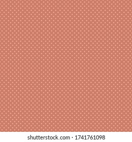 Seamless pattern in polka dot style on a beige caramel background.