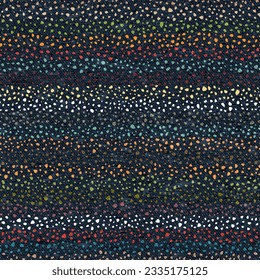 Seamless pattern in polka dot style. Grunge vintage texture. Vector illustration.