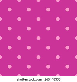 Seamless pattern polka dot style purple and pink