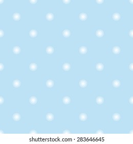 Seamless pattern polka dot three circles inside each other to create the illusion of depth light blue