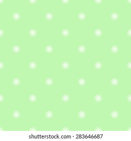 Seamless pattern polka dot three circles inside each other to create the illusion of depth light green