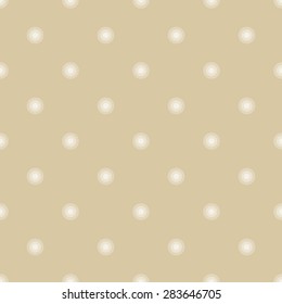 Seamless pattern polka dot three circles inside each other to create the illusion of depth light sandy coffee brown beige