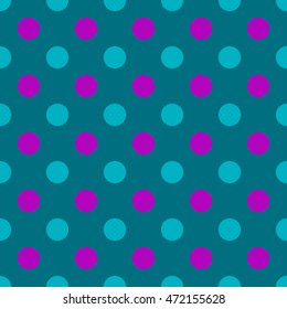 Seamless pattern with polka dot. Vector illustration.