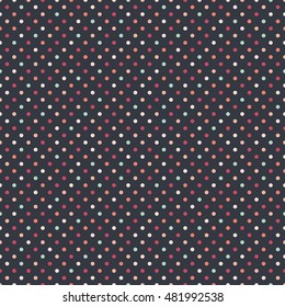 Seamless pattern with polka dot. Vector illustration.