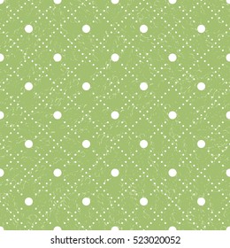 Seamless pattern with polka dot for web, print, wallpaper, packaging, wrapping, background for invitation, greeting card or holiday decor. Christmas decorative pattern.