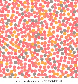 Seamless pattern with polka dots. Design for fabric print.