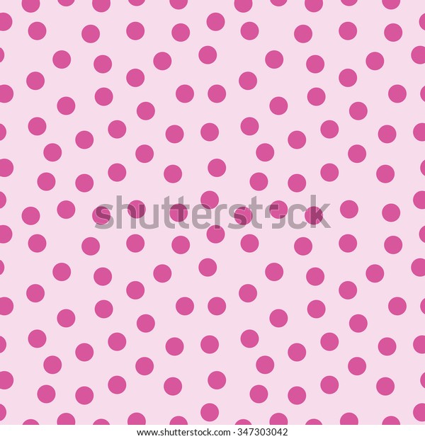 Seamless Pattern Polka Dots On Pink Stock Vector Royalty Free