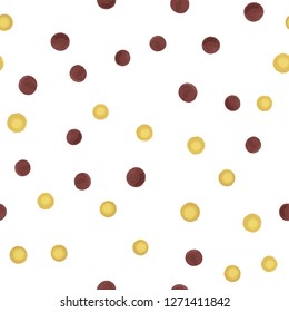 Seamless pattern in Polka-Dot. Perfect for your design, textile,  pattern fills, posters, cards, web page background etc. Pattern under the mask. Vector.