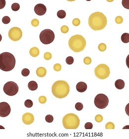 Seamless pattern in Polka-Dot. Perfect for your design, textile,  pattern fills, posters, cards, web page background etc. Pattern under the mask. Vector.