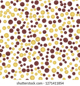 Seamless pattern in Polka-Dot. Perfect for your design, textile,  pattern fills, posters, cards, web page background etc. Pattern under the mask. Vector.