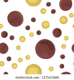 Seamless pattern in Polka-Dot. Perfect for your design, textile,  pattern fills, posters, cards, web page background etc. Pattern under the mask. Vector.